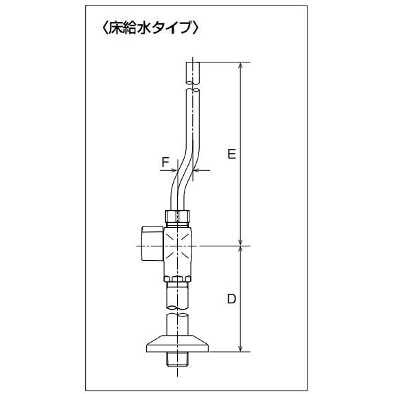 【LF-3SG(485)382W80】 INAX・LIXIL 洗面器・手洗器用セット金具 止水栓 床給水タイプ サプライ管あり【純正品】｜mary-b｜03