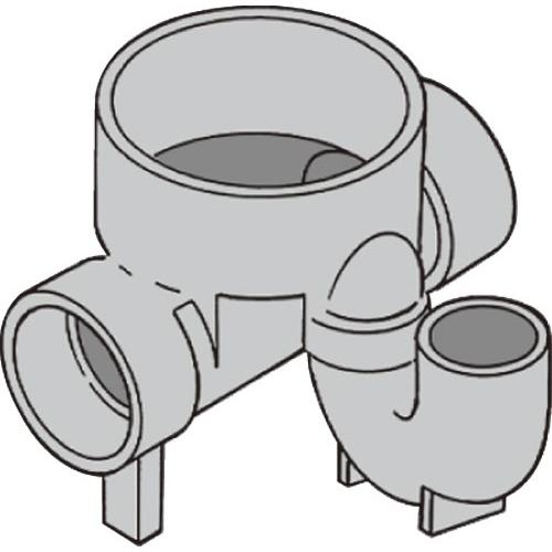 下水道関連製品＞ビニマス＞M 100-200シリーズ トラップ(UT) M-UT右100X100S-200 Mコード：49760 前澤化成工業