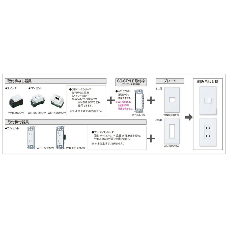 【NR3160MCW】パナソニック SO-STYLE（ソー スタイル）デザイン配線器具 ぐっとすシリーズ情報モジュラジャック(CAT5E)(埋込型) マットセラミックホワイト｜mary-b｜10