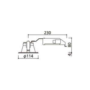 オーデリック ダウンライト 【OD361479BR】【OD 361 479BR】高演色DLΦ100 100W相当 リモコン別売 調光調色 LED一体型の画像