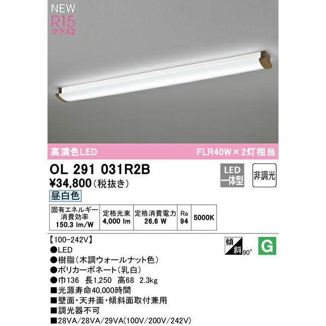 ODELIC（オーデリック） ブラケットライト 【OL291031R2B】【OL 291