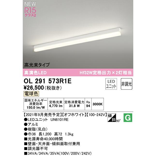 オーデリック ベースライト 【OL291573R1E】【OL 291 573R1E】【代引決済・後払い決済不可】_1
