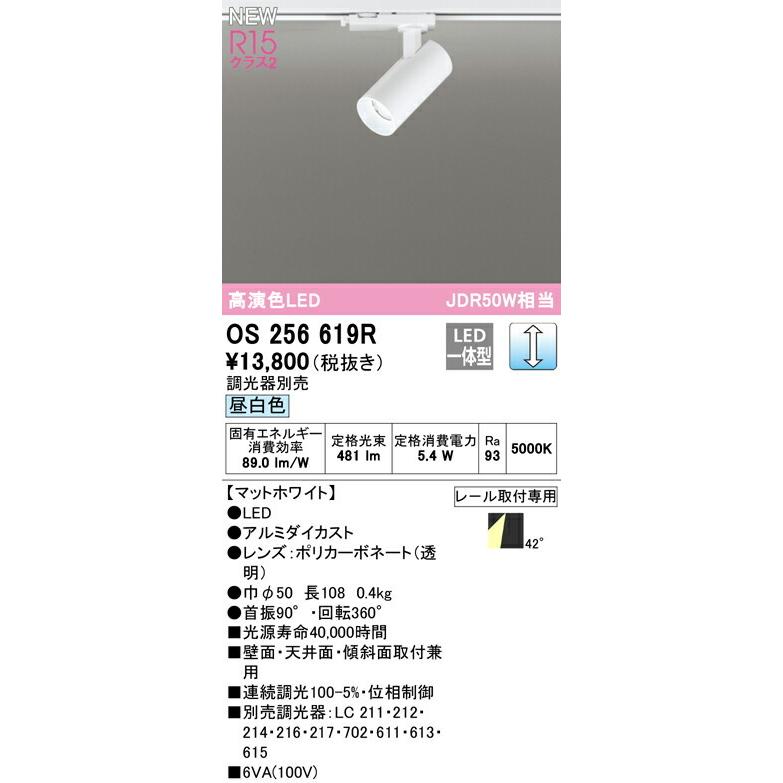 オーデリック スポットライト 【OS256619R】【OS 256 619R】【代引決済・後払い決済不可】の画像