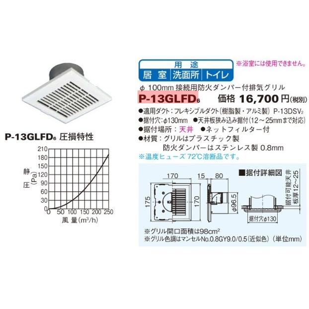 三菱電機（MITSUBISHI ELECTRIC） 三菱 防火ダンパー付排気用グリル
