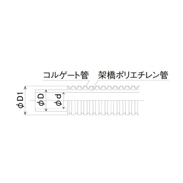PEX13C-CW-Y30】【13A ホワイト 30m巻】 オンダ製作所 コルゲート