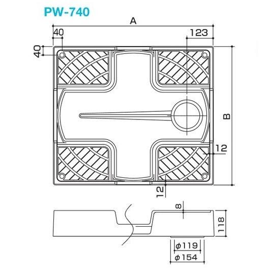 新品未開封 洗濯機防水パン PW-740 サヌキ 【PW-740】 洗濯パン SPG 洗濯機防水パン 樹脂タイプ ドラム式