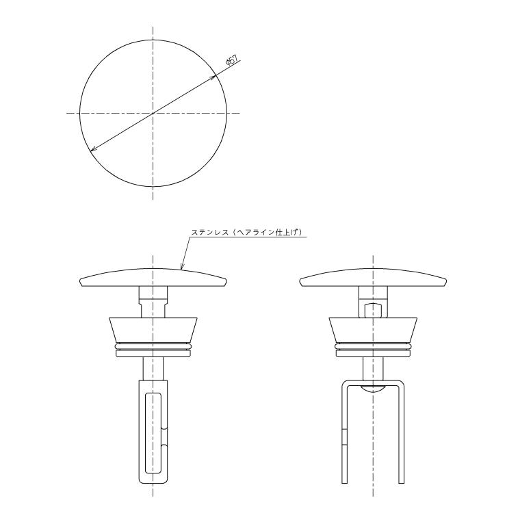 TOTO 水栓金具 目皿付き排水栓カバー（洗面器用、ステンレス仕様） 【THD78】_5