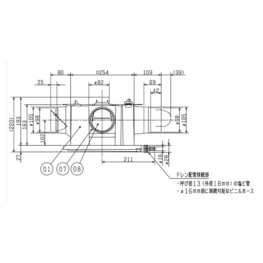 三菱電機（MITSUBISHI ELECTRIC） V-15ZMVC3 三菱 換気扇 中間取付形