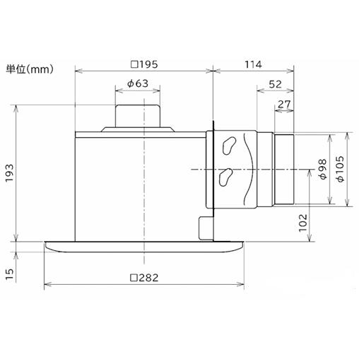 三菱電機 三菱【VD-13ZY14】 換気扇 ダクト用換気扇 天井埋込形