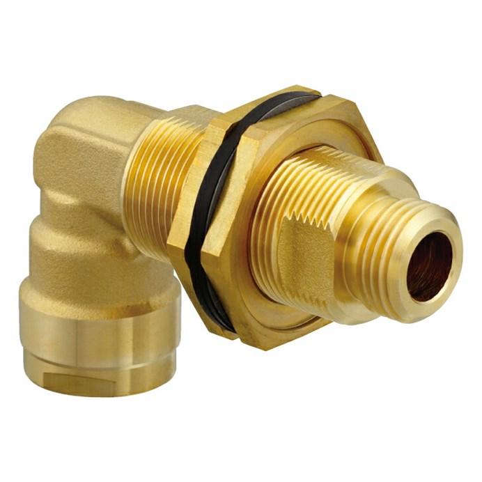 オンダ製作所 【WL77-1310-25-S】 UB壁貫通継手 平行おねじ G1/2×10A