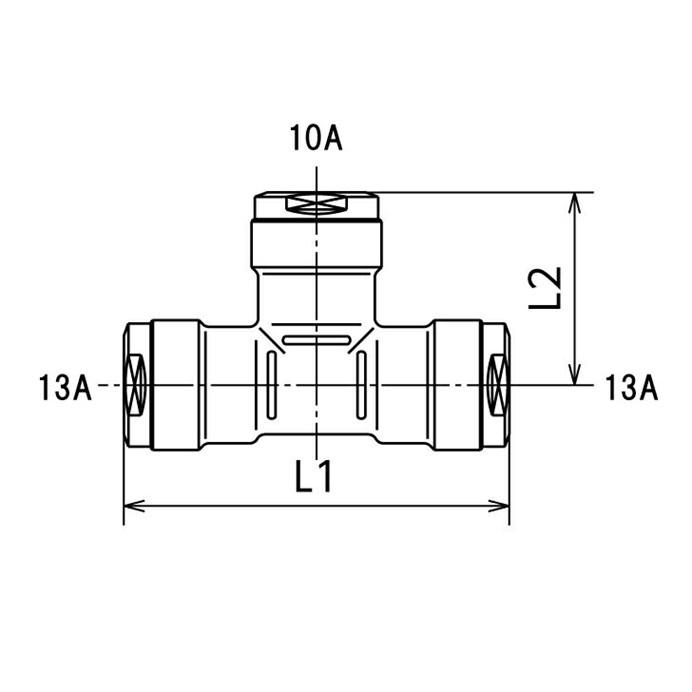 オンダ製作所 【WT1-131013C-S】 チーズソケット 13A（PEX・PB）×10A 