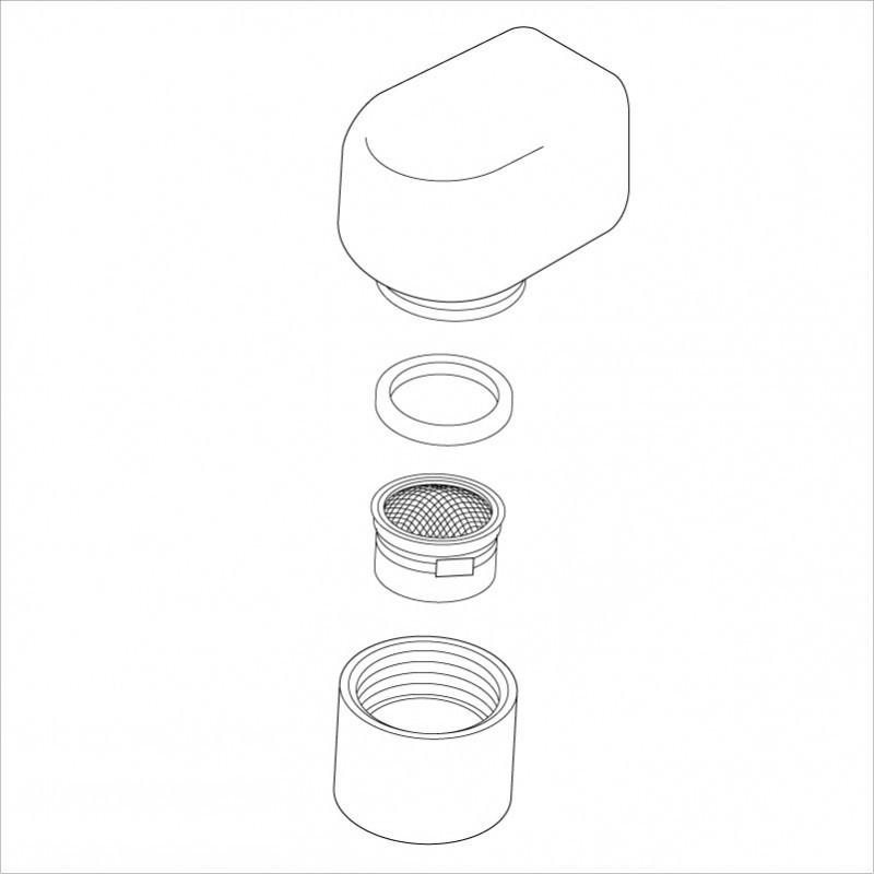KVK KVK Z586GCP/800 KM346MSC2等用吐水口先端部一式ホワイト KVK補修