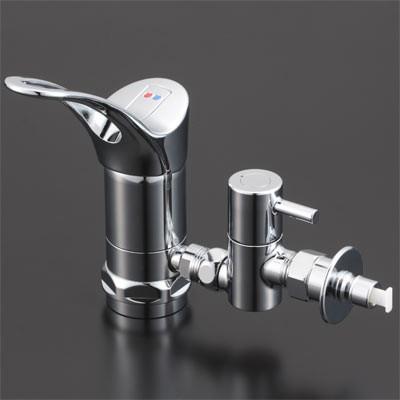 KVK 流し台用シングルレバー式混合栓用分岐金具 ZK828GTU 水分岐 湯