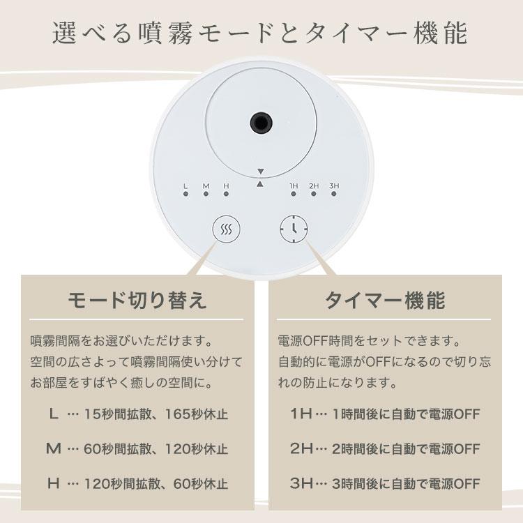 美品 アロマディフューザー ネブライザー式 白 正規品 充電式 静音 噴霧 ミスト量調整可 タイマー機能 水不要 車用 ヨガ室 ホテル ◆ クーポンでさらにお得】 アロマディフューザー 水なし 水を使わない
