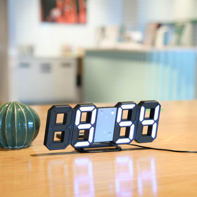 デジタル時計 置時計 壁掛け時計 壁掛け デジタル おしゃれ 北欧 目覚まし時計 卓上 Led 光る 3d目覚まし アラーム 温度 カレンダー ホワイト 白 Clock Maryplus 通販 Yahoo ショッピング