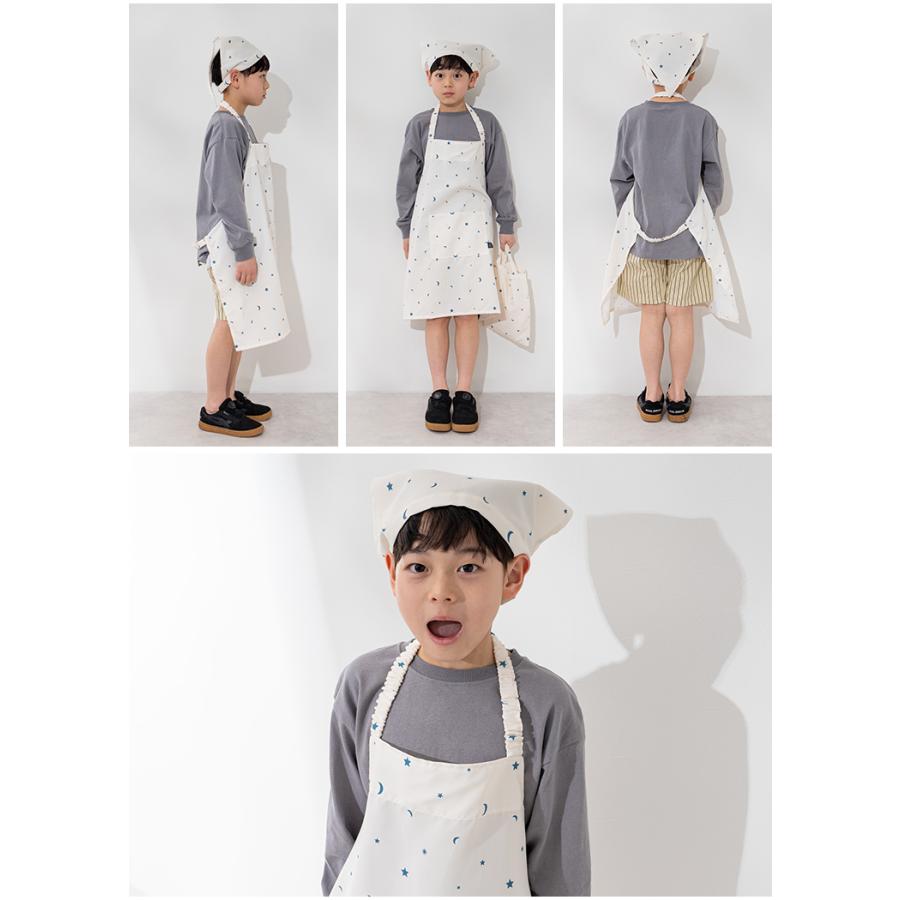 キッズエプロン＆三角巾セット☆ 在庫処分 再入荷なし】 エプロン キッズ おしゃれ 女の子 男の子