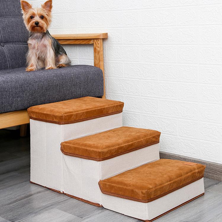 ドッグステップ 収納 ペットステップ ペット 階段 ステップ おしゃれ 3段 折りたたみ 犬用 猫用 ペットグッズ  スエード 不織布 小型犬 小動物 うさぎ |  | 12