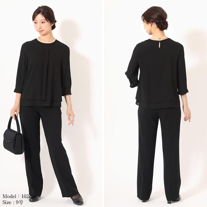 【美品】グリーンレーベルリラクシング　ブラックフォーマル パンツ　スーツ 40 2023-61001-1.jpg