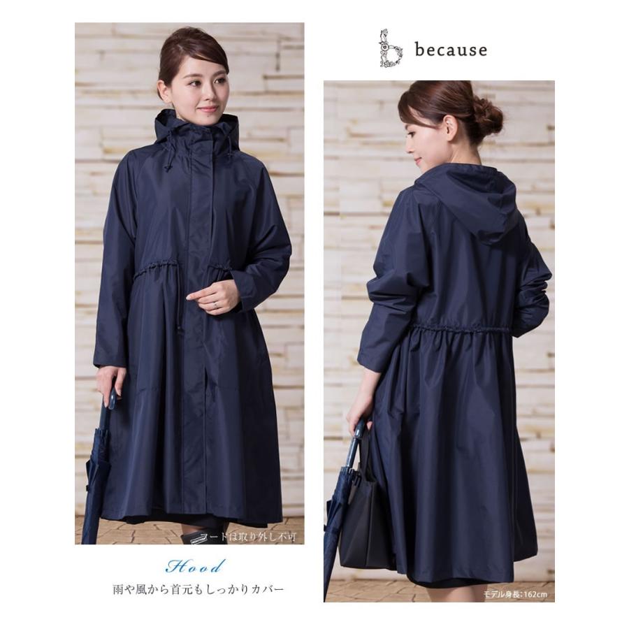 レインコート レイングッズ 紺色 ゆったり 雨がっぱ お受験 送り迎え