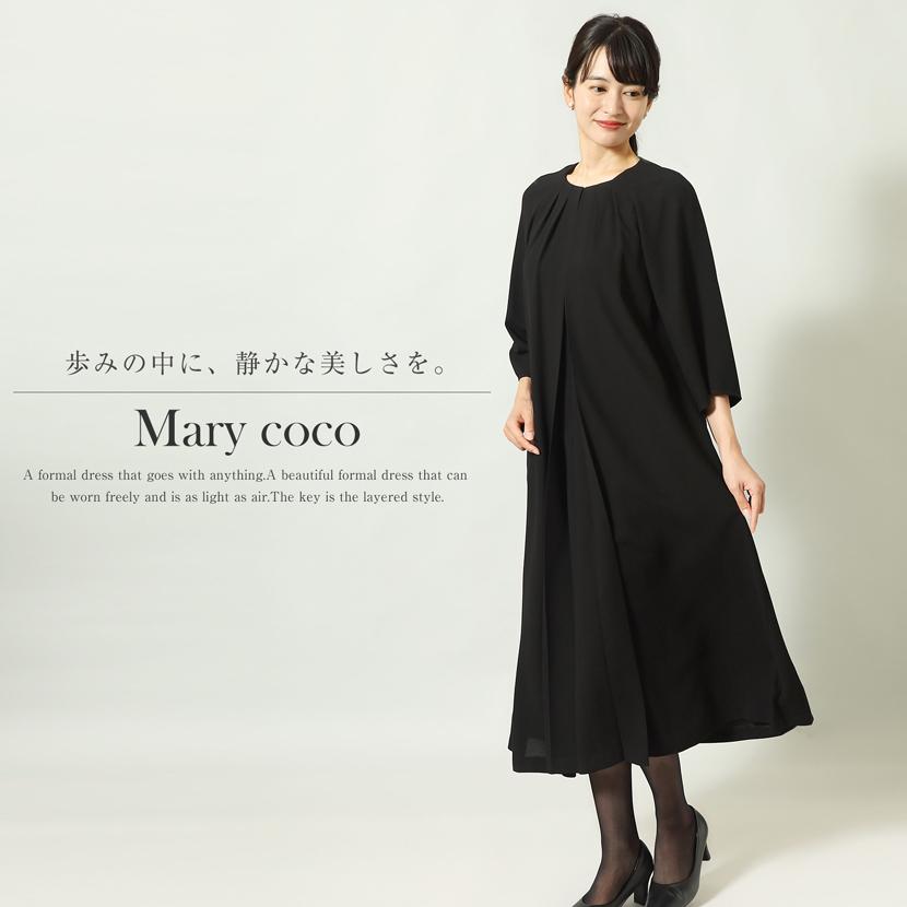 喪服 ワンピース レディース 礼服 洗える ブラックフォーマル 前開き ロング丈 冠婚葬祭 葬式 法事 体型カバー 二の腕カバー 30代 40代 50代 60代 bs-017-op_17