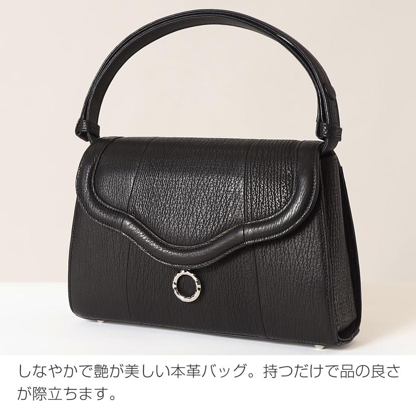 フォーマルバッグ シャークバッグ 日本製 2way 肩掛け 慶弔両用 バッグ ブラック レディース 上品 ミセス 高級 鮫革 入学式 卒業式 お宮参り e-794の画像
