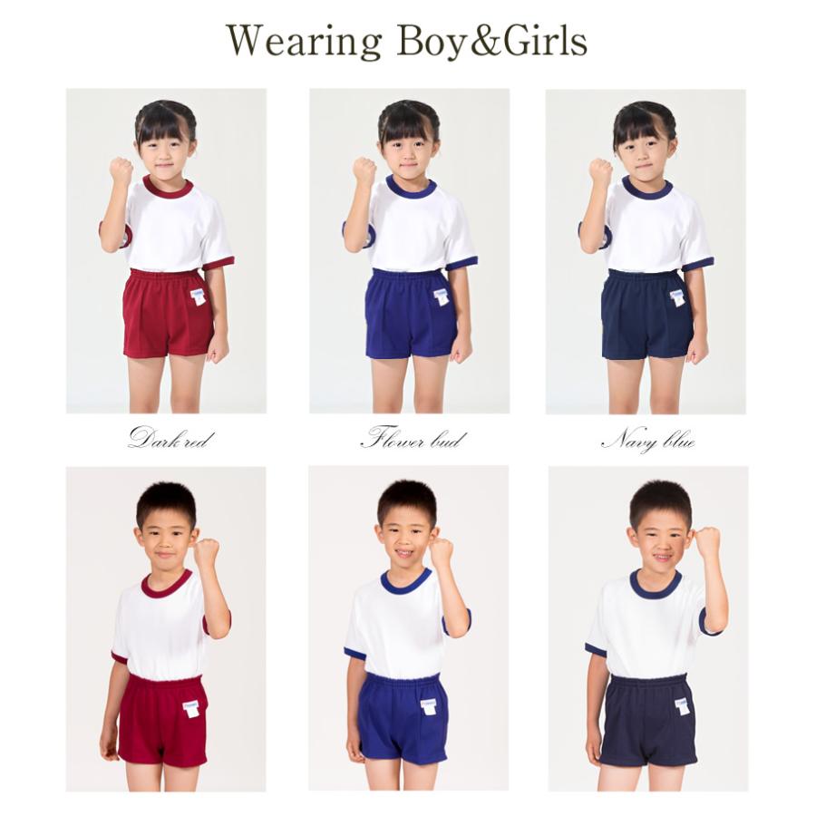 子供服 半ズボン 体操服 お受験 行動観察 幼児教室 体操教室 エンジ 紺