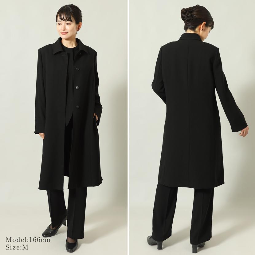 美品 大きいサイズ　Madame HIROKO ブラック　フォーマル コート アルタモーダ 喪服 ブラックフォーマル レディース 礼服 コート