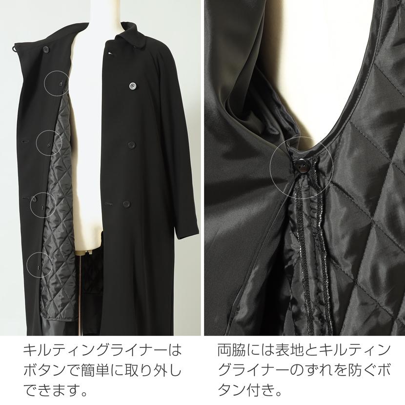 コート ブラックフォーマル フォーマルコート レディース  礼服 喪服 葬式 法事 結婚式 冬 秋 キルティングライナー ショールカラー M L LL 3L KC-1200の画像