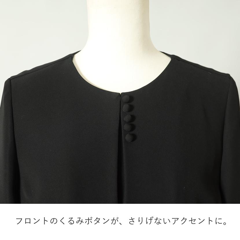 喪服 セレモニー 卒業式 母 ワンピース kaene ブラックフォーマル 洗える 日本製 レディース 黒 ブラック 紺 ネイビー 入学式 マーメイド M L XL kn-057op_12
