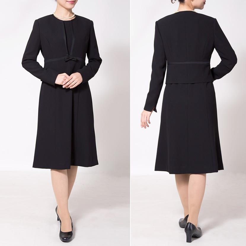 特別価格でお譲りです/オールシーズン・正礼服/17号/ブラックフォーマル earth_eco_loco ブラックフォーマル 前開き ワンピース