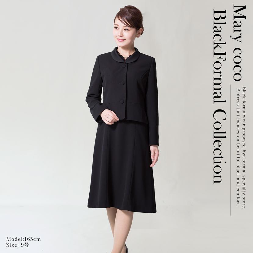 MaryCoco 礼服 喪服 レディース 50代 60代 40代 30代 ブラック