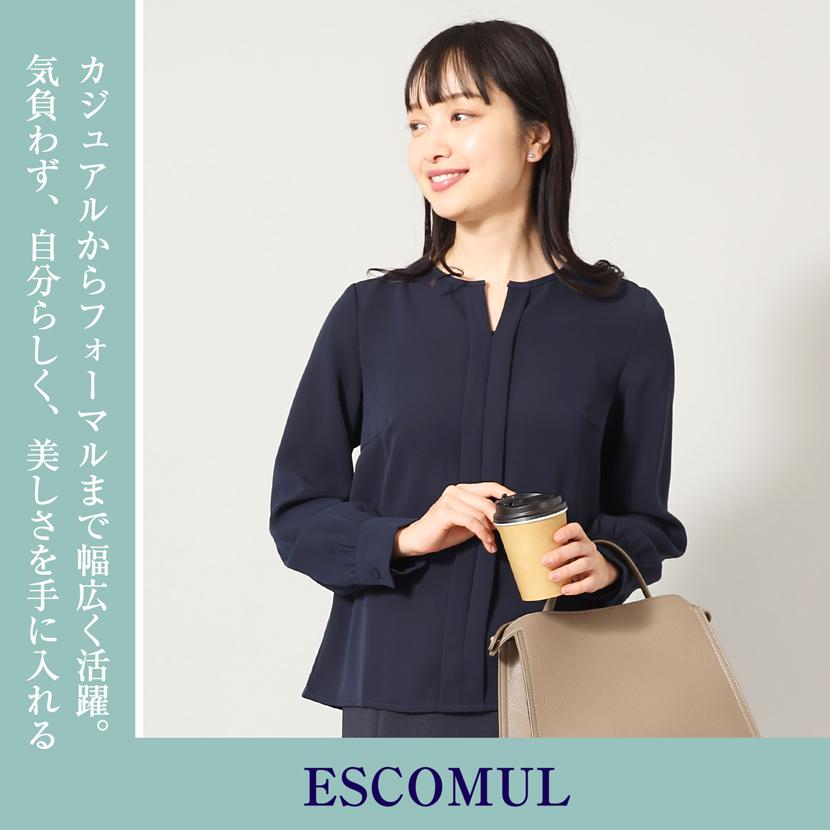 MaryCoco（メアリーココ） 洗える ブラウス 長袖 紺 ネイビー 送迎