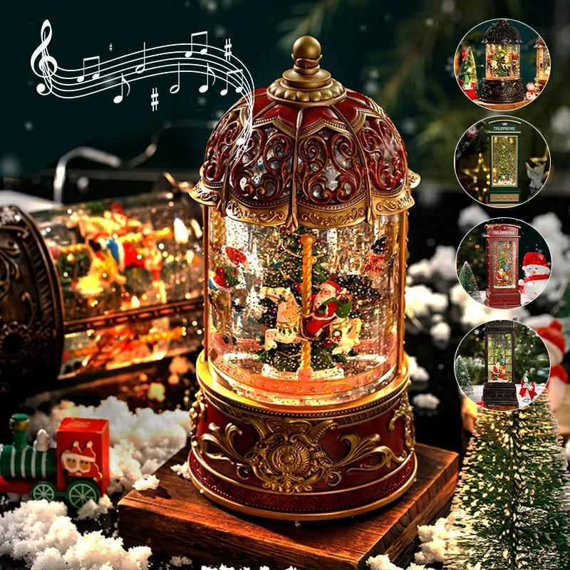 【未開封!!】スノードーム オルゴール ライトアップ　メリーゴーランド スノードーム クリスマスオルゴール メリーゴーランドオルゴール