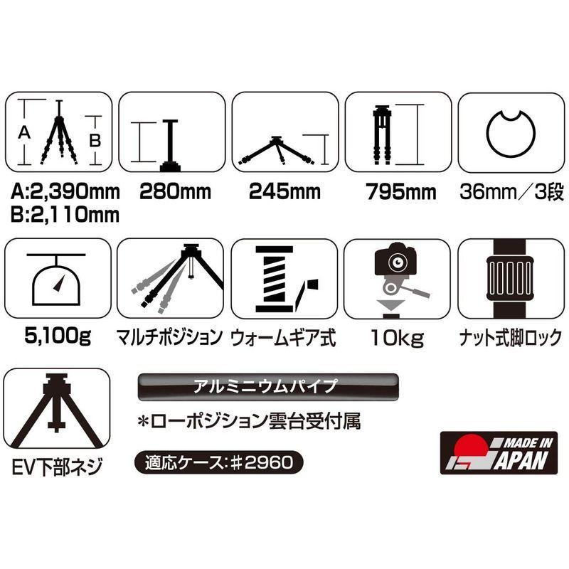 【最終値下げ】 SLIK 三脚 ザ プロフェッショナル 4 NS 脚単体 4段 超大型 ショートエレベータ付属 109502 【1086337687】(38793円)