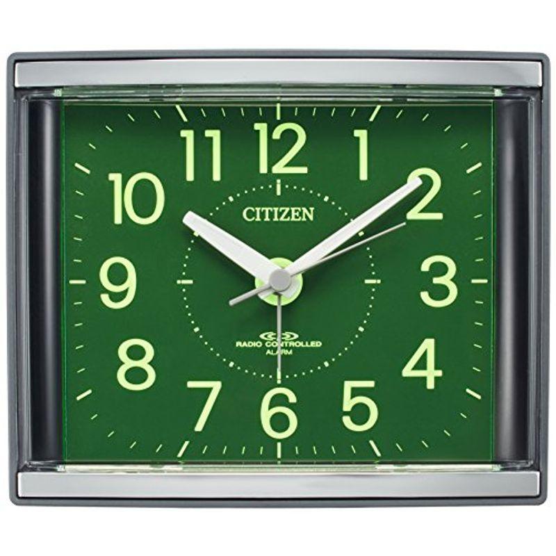 シチズン 目覚まし時計 電波 アナログ ジールr434 見やすい 集光文字板 グレー Citizen 4rl434 008