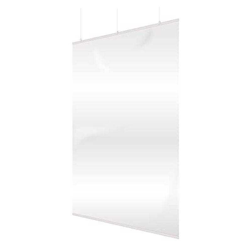 飛沫防止カーテン すぐに設置できる高さ調節自在紐・吊具付属。抗ウィルス・ 抗菌・防汚・静電防止の4点機能付 レジ用飛沫感染対策パーテーション