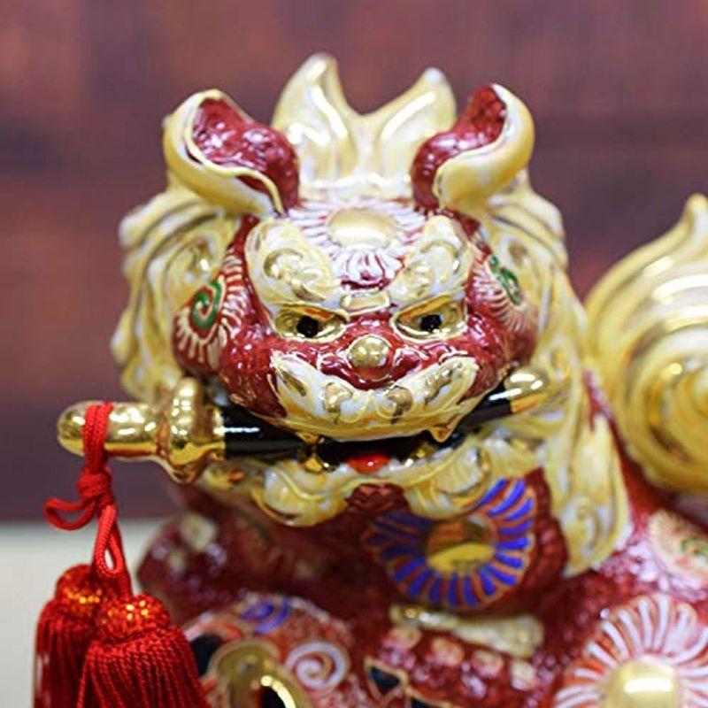 九谷焼 6号 剣獅子 盛 | 陶器 置物 贈答品 新築祝い 開店祝い 創業祝い