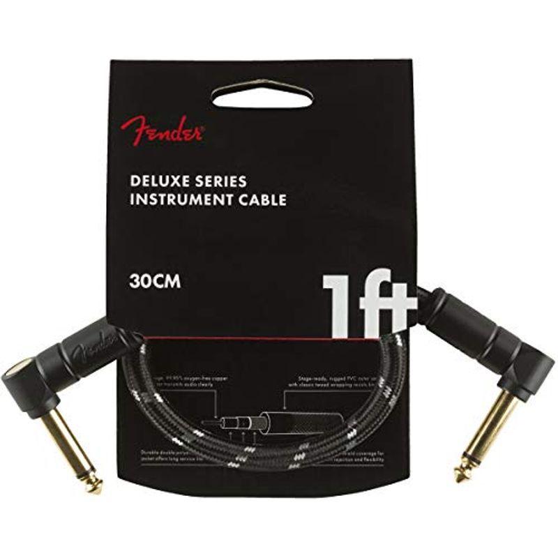 Fender シールドケーブル Deluxe Series Instrument Cable, Angle Angle, 1', Black