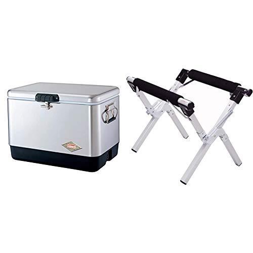 絶対一番安い コールマン Coleman クーラーボックス 54qtスチールベルトクーラー シルバー クーラースタンド 170 5862 保存版 Museucerrado Com Br