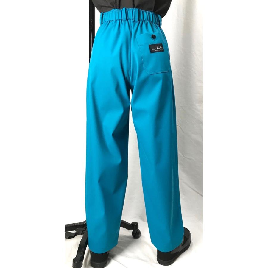 イージーパンツ ターコイズ ブルー ストレッチ有 無地 ダンス 衣装