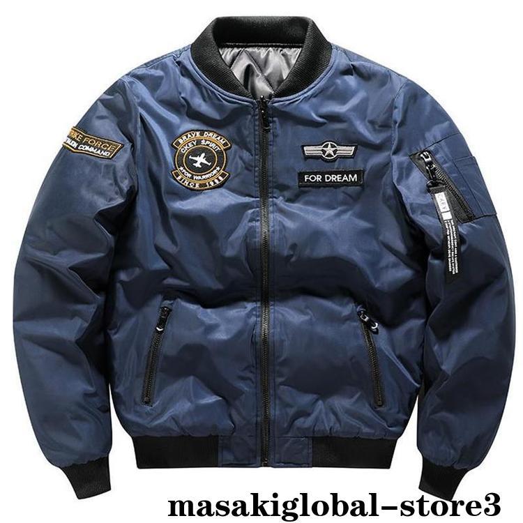 ジャケット メンズ スタジャン MA1 ミリタリージャケット ライトアウター ブルゾン MA-1 ジャンパー アウター フライトジャケット 刺繍 定番｜masakiglobal-store3｜03