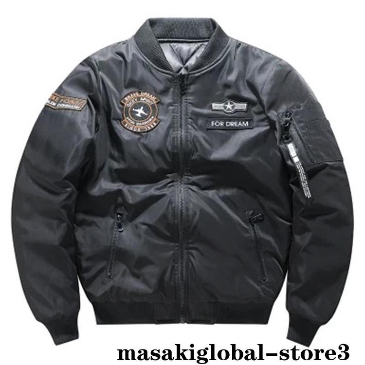 ジャケット メンズ スタジャン MA1 ミリタリージャケット ライトアウター ブルゾン MA-1 ジャンパー アウター フライトジャケット 刺繍 定番｜masakiglobal-store3｜04