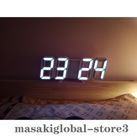 時計 置時計 壁掛け時計 目覚まし時計 アラーム LEDライト USB接続 立体 デジタル時計 日付表示 インテリア おしゃれ かっこいい｜masakiglobal-store3｜12