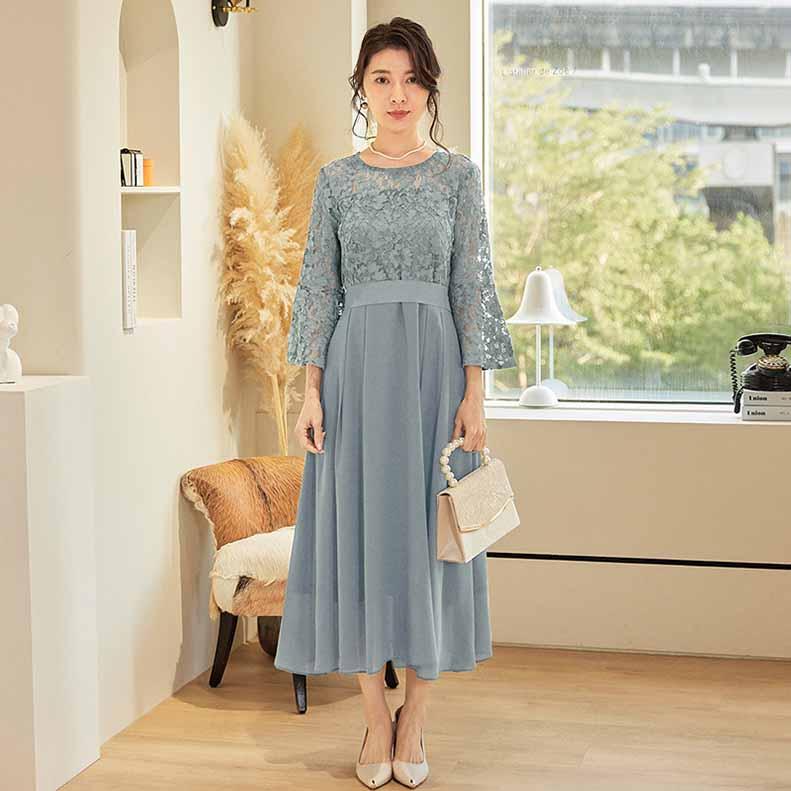 ワンピースきれいめレディース大人セレモニーフォーマル2way上品