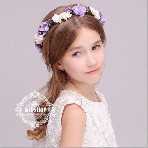 送料無料沖縄除くフラワーベール子供髪飾りキッズヘアアクセサリー花冠フォーマルパーティー結婚式発表会女の子ピアノ 高質で安価