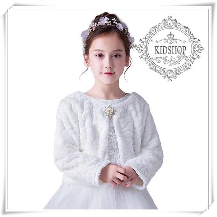 女の子子供服 シンプルボレロ キッズフォーマル厚い冬 羽織物 カーディガン 結婚式 入学式 pr029