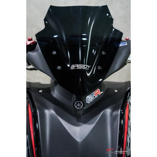 ヤマハ AEROX155 NVX (2021-) ウインドシールド ウインドスクリーン ブラック 4413259370108