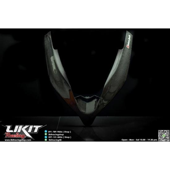 ホンダ PCX(JF81・JF84) PCX150(KF30) CARBON TECH カーボン フロント ガーニッシュ 16816991likit｜masamune-parts