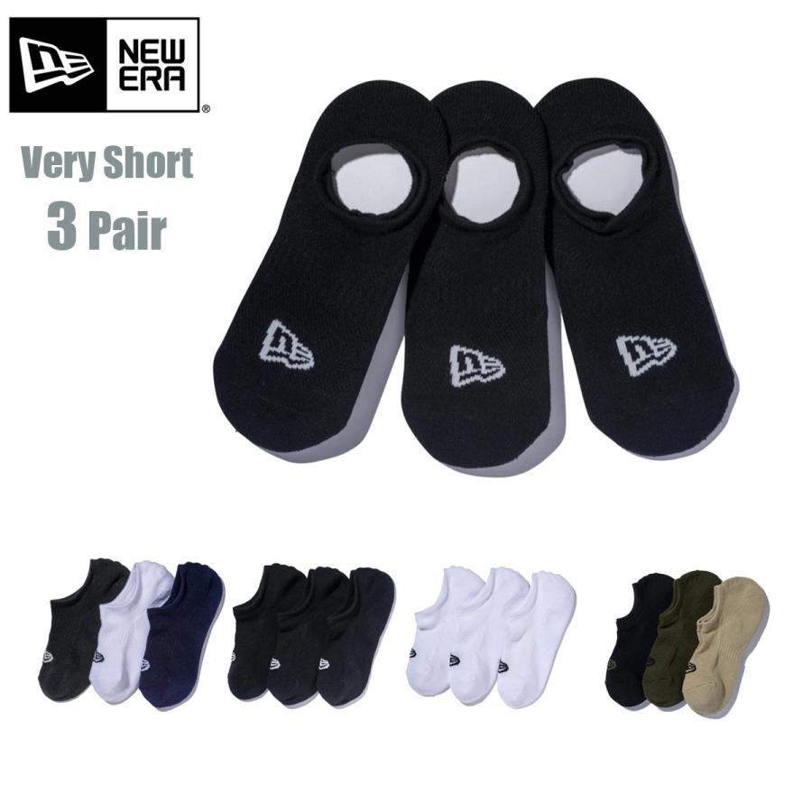 ニューエラ 靴下 ベリーショート 3足セット New Era Socks Very Short 3pairs ソックス ３ペア フラッグロゴ メンズ レディース ホワイト ブラック マルチ メイルオーダー