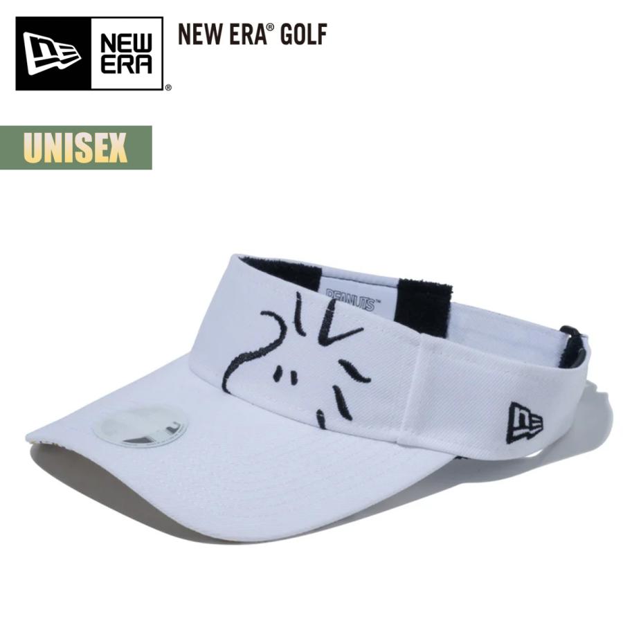 ニューエラ ゴルフ スヌーピー コラボ  サンバイザー NEW ERA GOLF Women's Sun Visor サンバイザー ロングバイザー ピーナッツ ホワイト｜masanagoya｜02